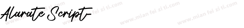 Alarate Script字体转换